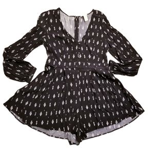 Forever 21 Diamond Specs Print Romper